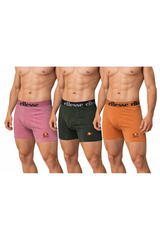 3 boxers - Rosa, castanho e caqui - Ellesse