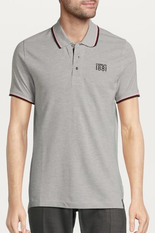 Polo regular - Cinzento-claro mesclado