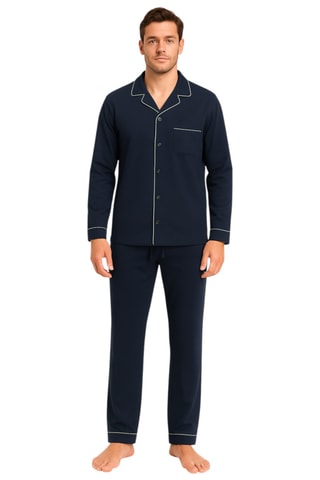 Pijama - Azul-noite e branco