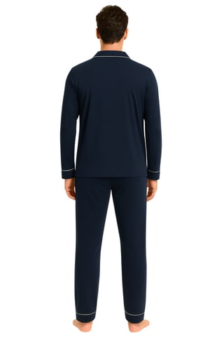 Pijama - Azul-noite e branco