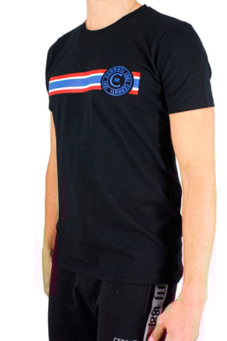 T-shirt Preto e azul