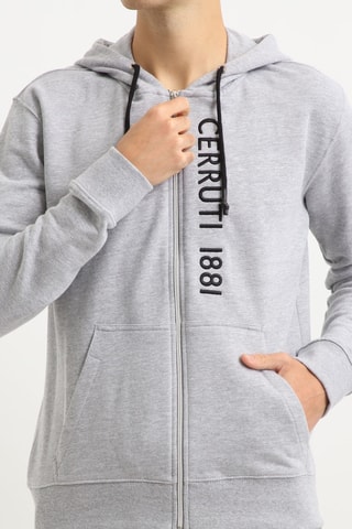 Sweat com capuz Cinzento