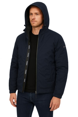 Corta-vento com capuz - Azul-marinho - Ferre