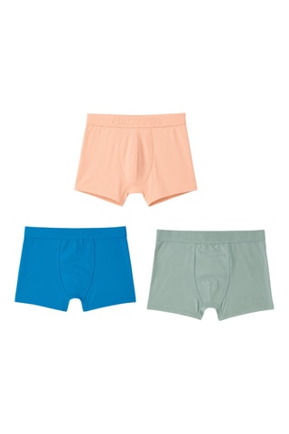 3 boxers - Laranja e verde-água - Nautica