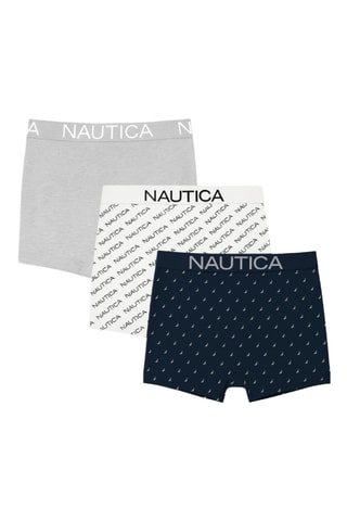 3 boxers - Cinzento-claro e branco - Nautica