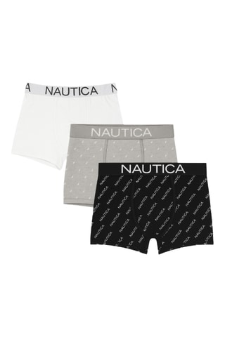 3 boxers - Cinzento e preto - Nautica