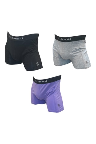 3 boxers - Preto e violeta - Bill Tornade