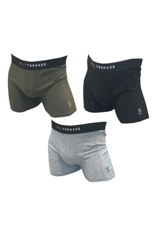 3 boxers - Preto e cinzento-claro mesclado - Bill Tornade