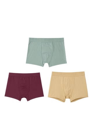 3 boxers - Bege e azul-celeste - Nautica