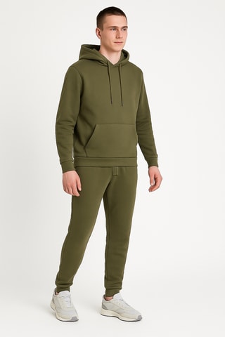 Sweat com capuz e calças de treino - Caqui - Bill Tornade