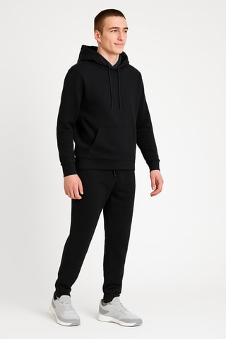 Sweat com capuz e calças de treino - Preto - Bill Tornade