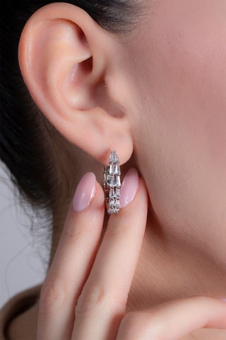 Orecchini a cerchio - Argentato