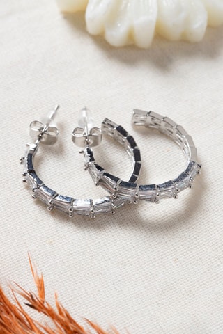 Orecchini a cerchio - Argentato