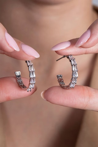 Orecchini a cerchio - Argentato