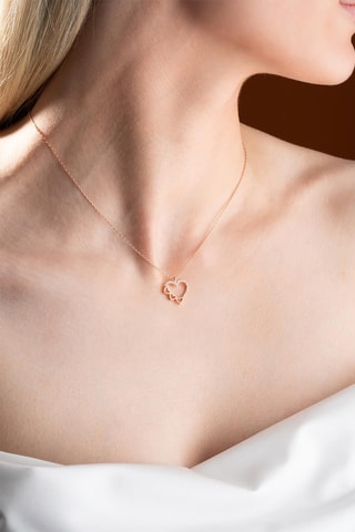 Collier - Doré rose et blanc