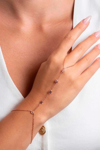 Chaîne de main - Doré rose