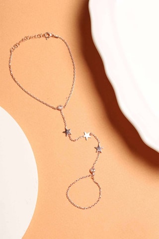 Chaîne de main - Doré rose