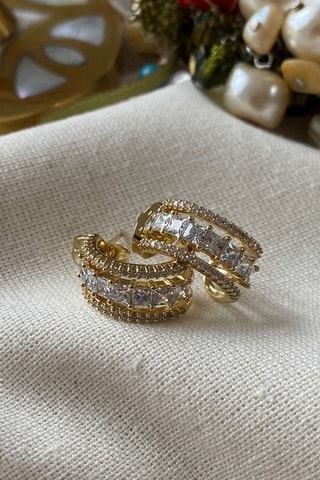 Créoles - Doré et blanc