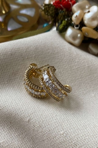 Créoles - Doré et blanc