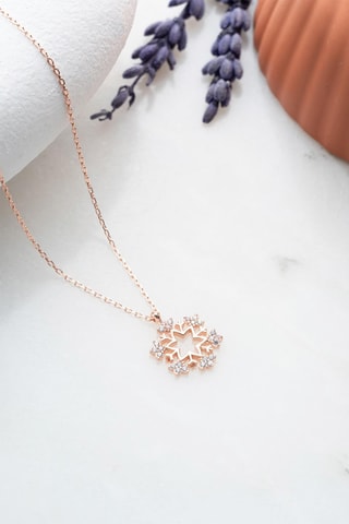 Collier - Doré rose et blanc