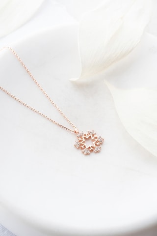 Collier - Doré rose et blanc