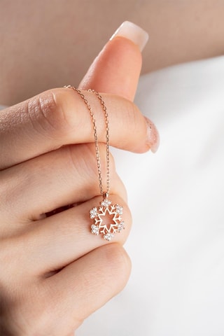 Collier - Doré rose et blanc