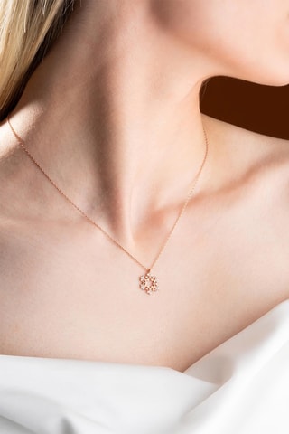 Collier - Doré rose et blanc