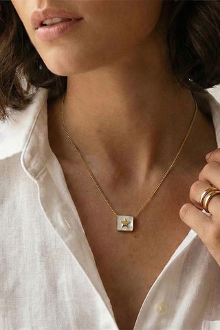 Collier - Doré et blanc