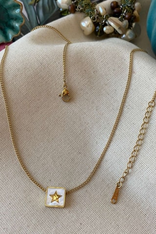 Collier - Doré et blanc