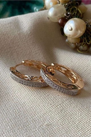 Orecchini a cerchio - Placcato oro giallo