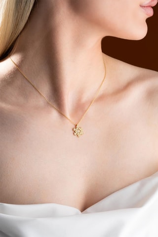 Collier - Doré et blanc