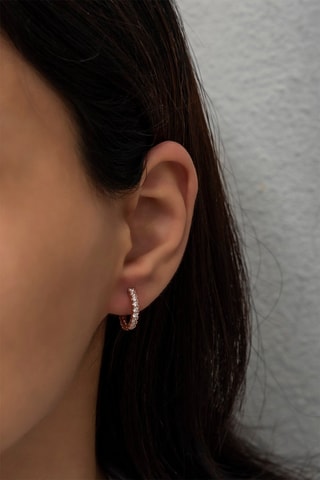 Orecchini a cerchio - Dorato rosa