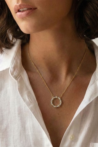 Collier - Doré et blanc