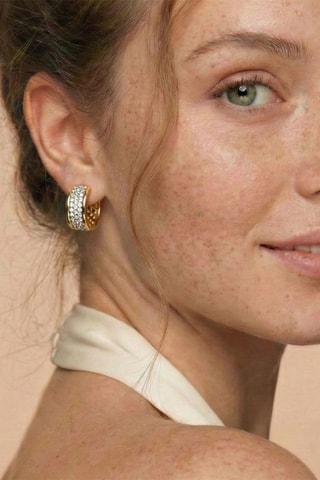 Créoles - Doré et blanc