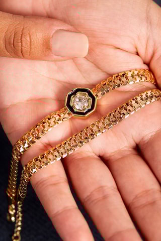 Bracelet - Doré et blanc