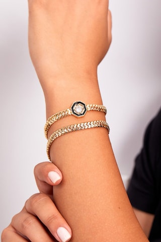 Bracelet - Doré et blanc