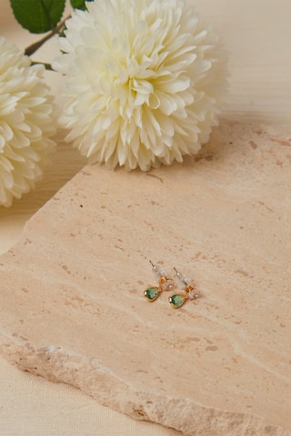 Orecchini - Dorato e verde