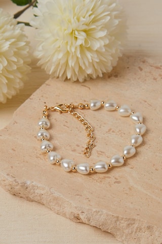 Bracelet - Doré et blanc