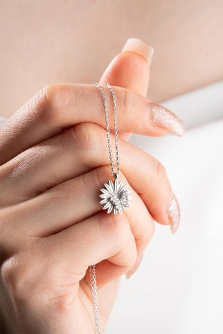 Collier - Argenté et blanc