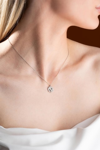 Collier - Argenté et blanc