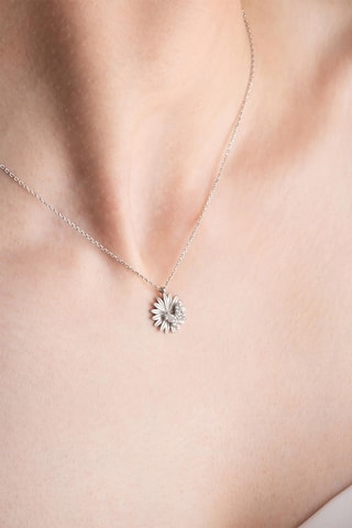 Collier - Argenté et blanc