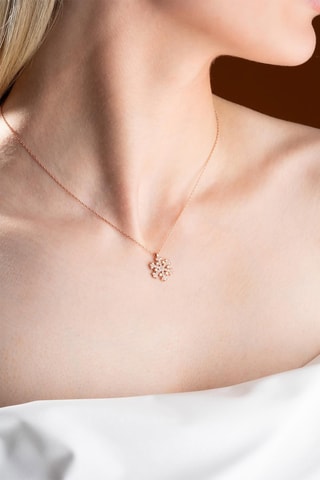 Collier - Doré rose et blanc