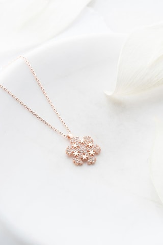 Collier - Doré rose et blanc