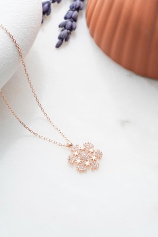 Collier - Doré rose et blanc