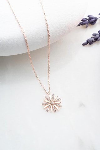 Collier - Doré rose et blanc
