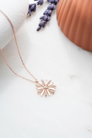 Collier - Doré rose et blanc