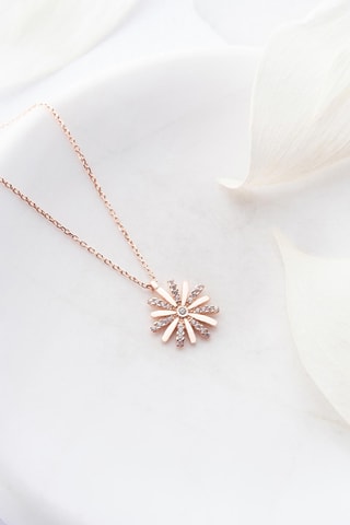 Collier - Doré rose et blanc