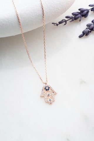 Collier - Doré rose et blanc