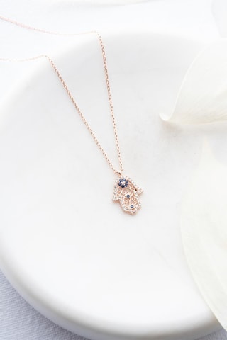 Collier - Doré rose et blanc