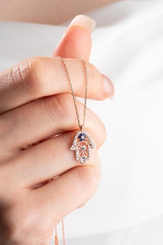 Collier - Doré rose et blanc